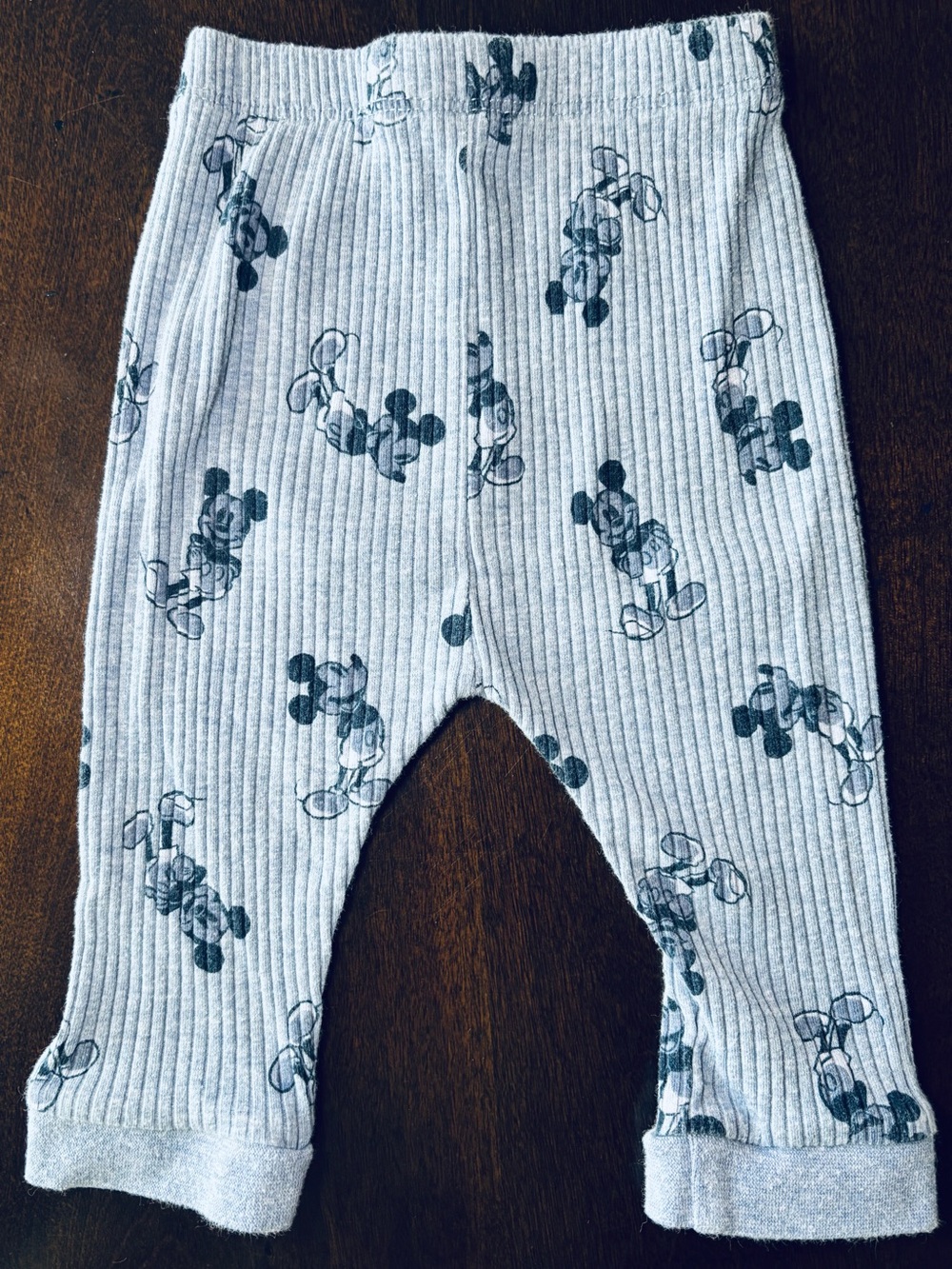 Disney Grey Ribbed Mickey Mouse Bodysuit & Pants Set - Picture 4 of 5